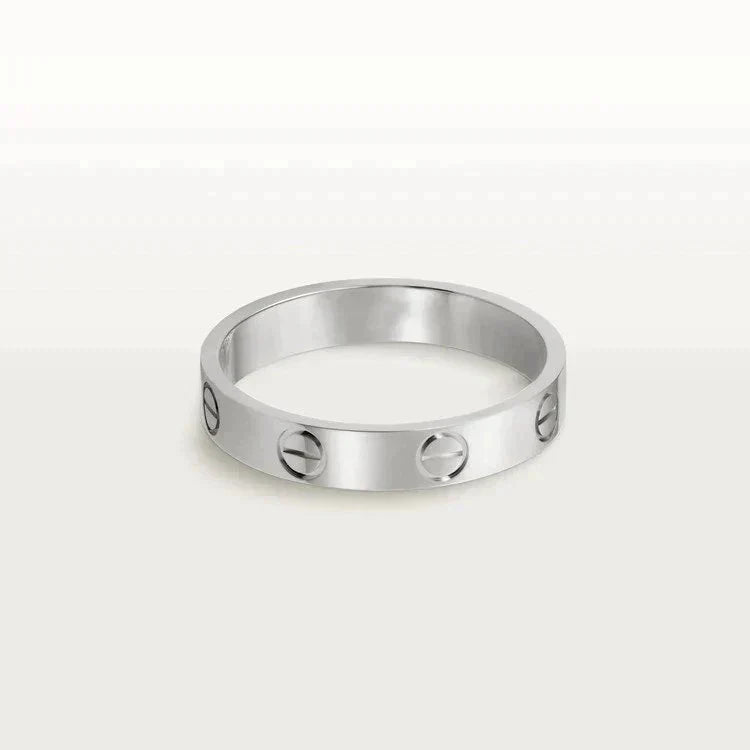 [Amore]LOVE RING 4MM 1 DIAMOND SILVER