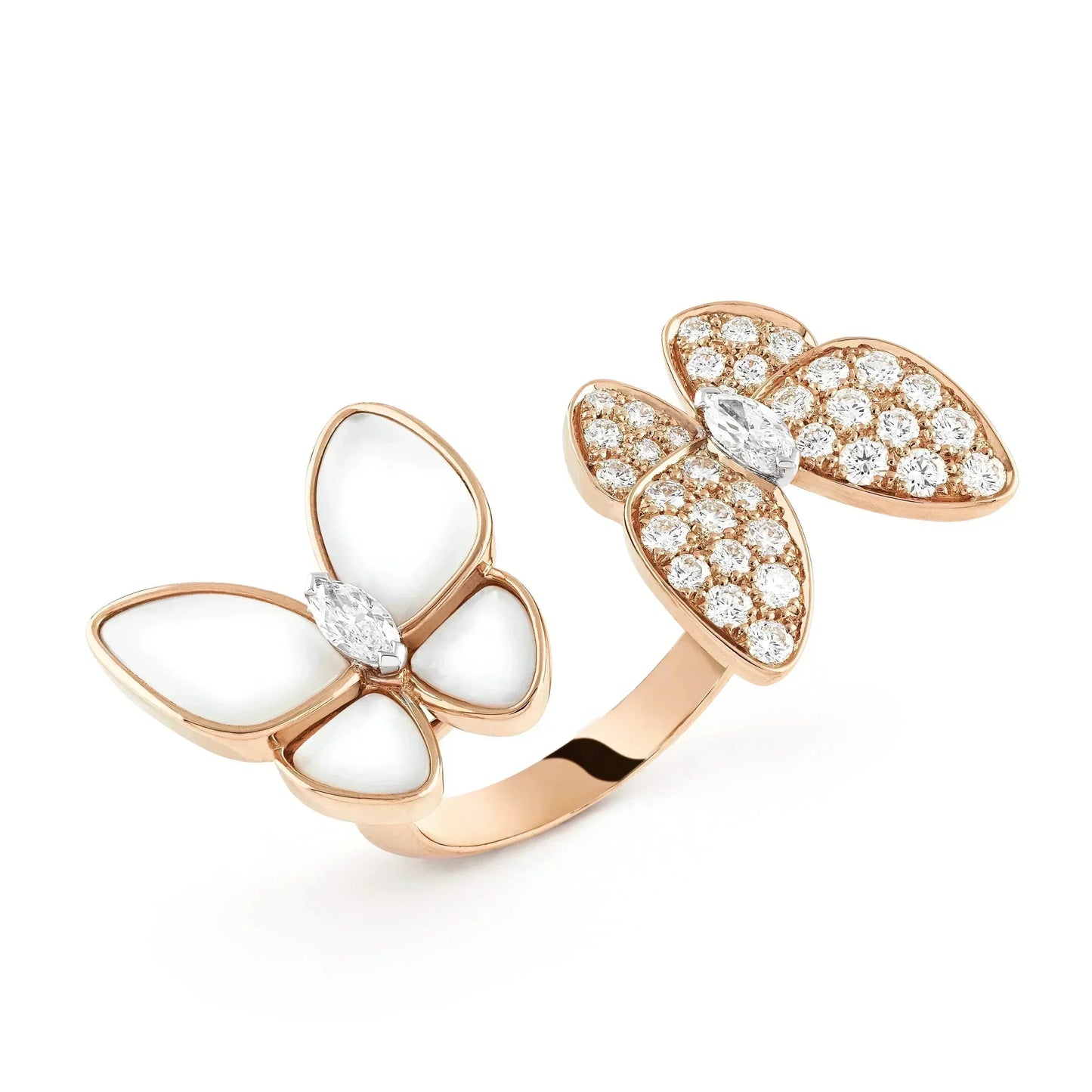 [Amore]TWIN BUTTERFLY DIAMOND MOP RING