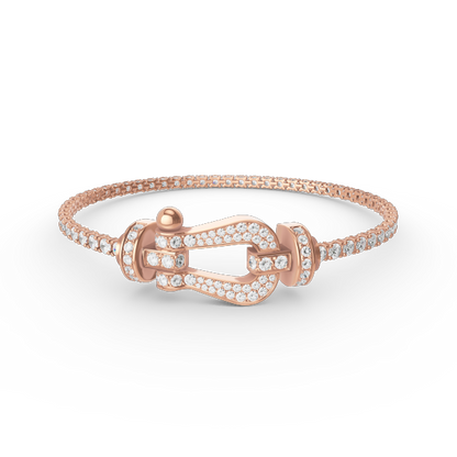 [Amore]FORCE  LARGE HORSESHOE FULL DIAMOND TENNIS BRACELET