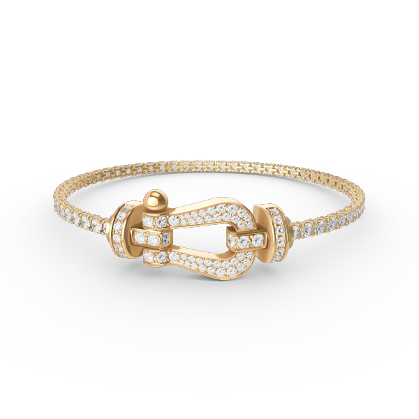 [Amore]FORCE  LARGE HORSESHOE FULL DIAMOND TENNIS BRACELET
