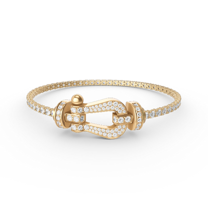[Amore]FORCE  LARGE HORSESHOE FULL DIAMOND TENNIS BRACELET