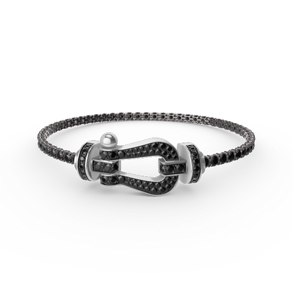 [Amore]FORCE  LARGE HORSESHOE FULL DIAMOND TENNIS BRACELET